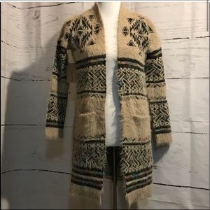 Long Native yrinal Zneige Sweater Angora-Like
